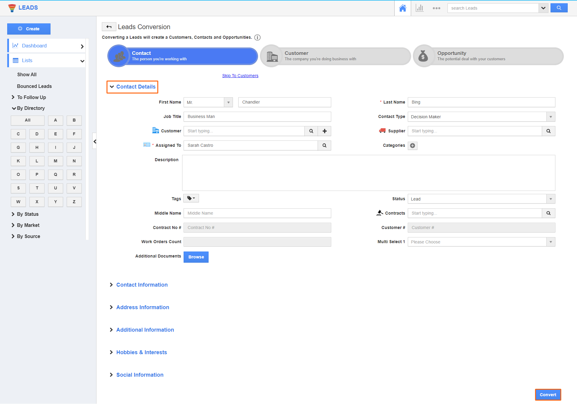 Leads-Contact Convert.png Leads - Contact Convert